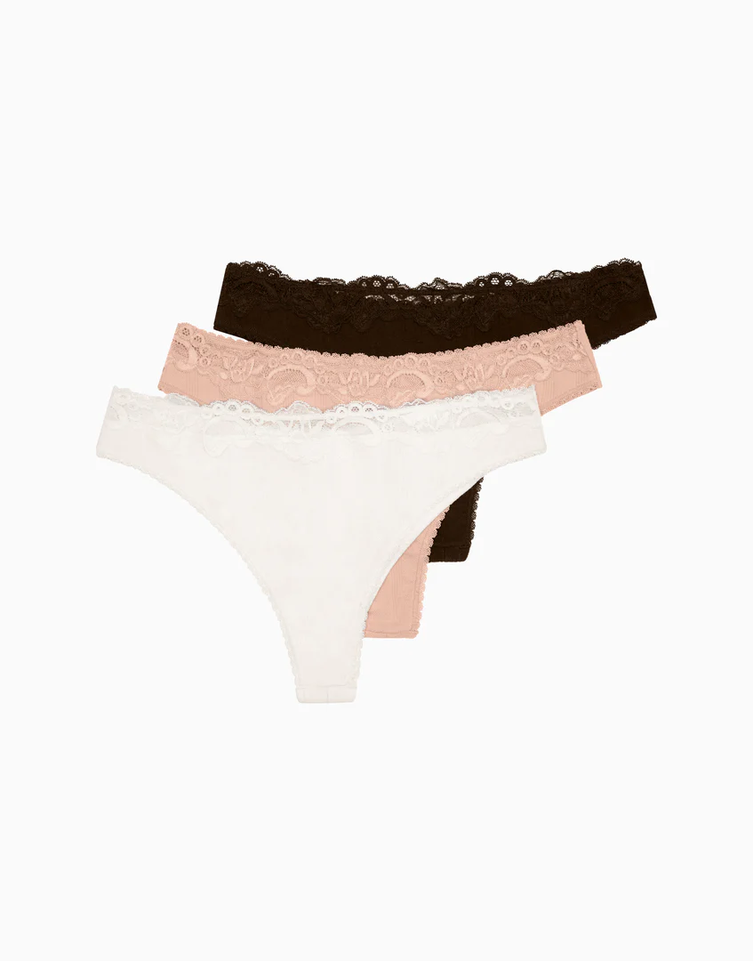 Set 3 slip brasiliani a vita media INCANTO MD1353